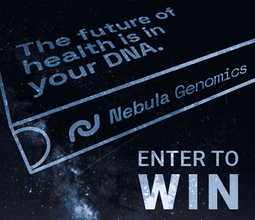 Enter to win Nebula Genomics WGS Kit in Watchmaker booth X4-768